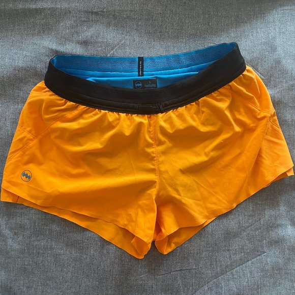 Janji Shorts Janji Running Shorts Orange Small Poshmark
